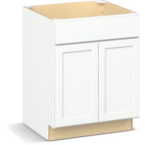 Reliabilt Parkstone II Reliabilt Parkstone II Brilliant White Sink Base Cabinet, 27-in with FF - 641572 | Lowe's Pro Supply